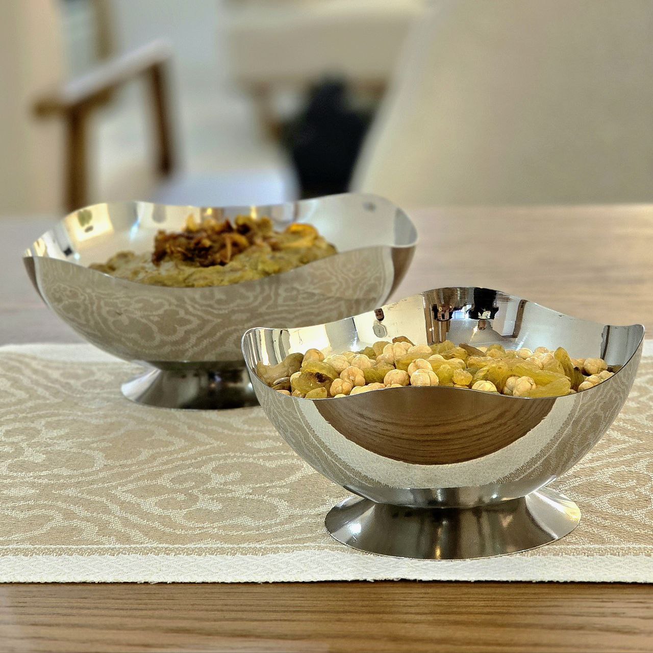ست پذیرایی دفرمه استیل پایه دار کد 501032 - Image 3